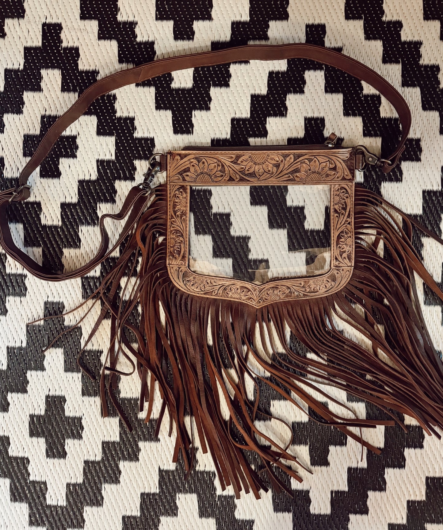Leather Tooled Concert Bag