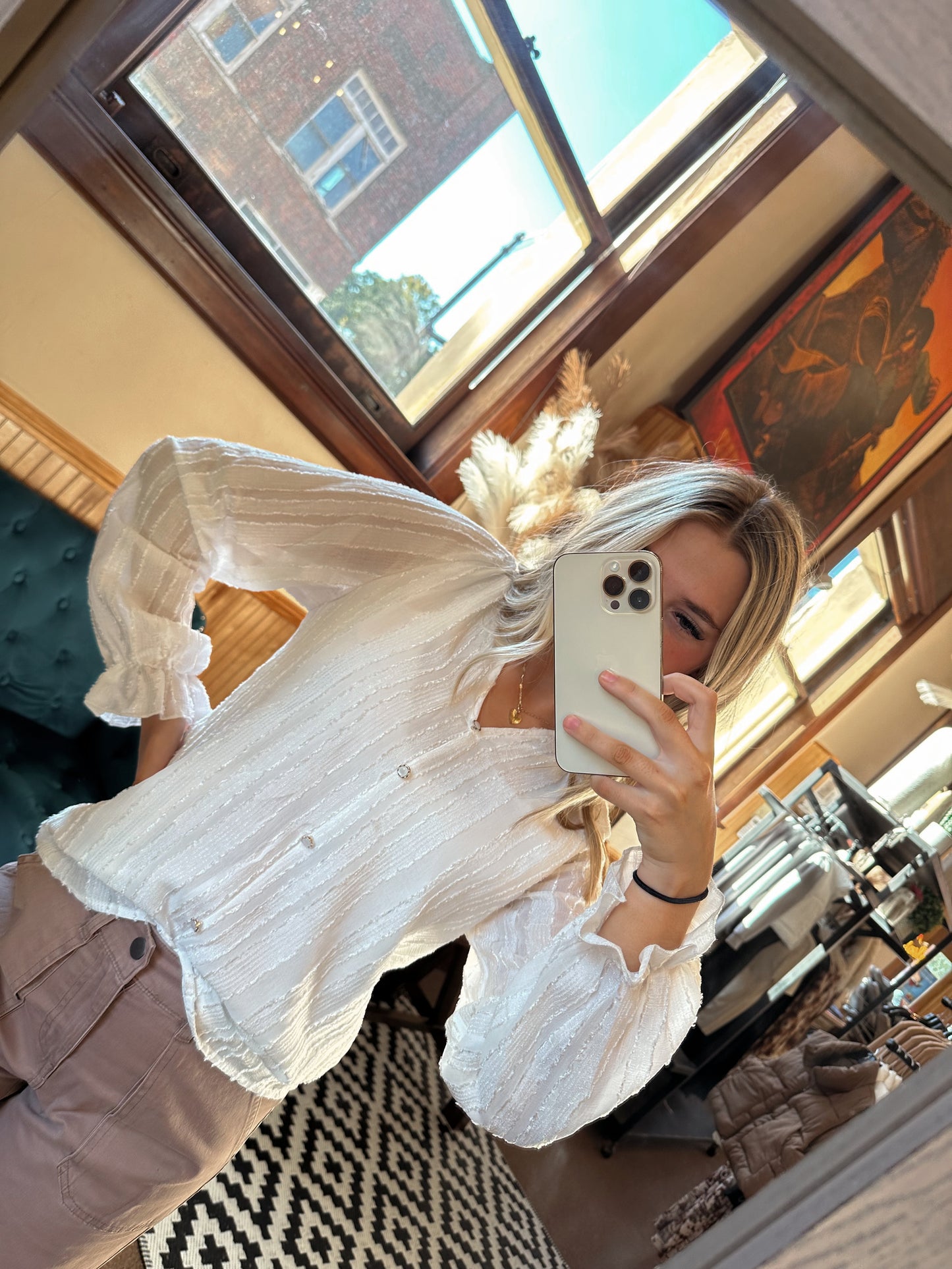 Winter White Blouse