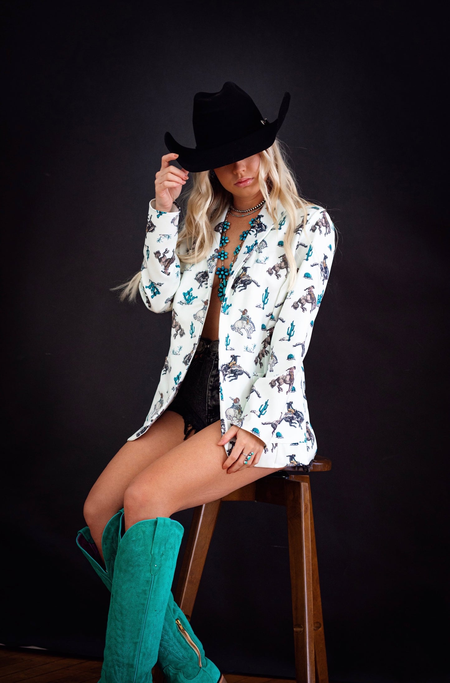 White Western Cowboy Blazer