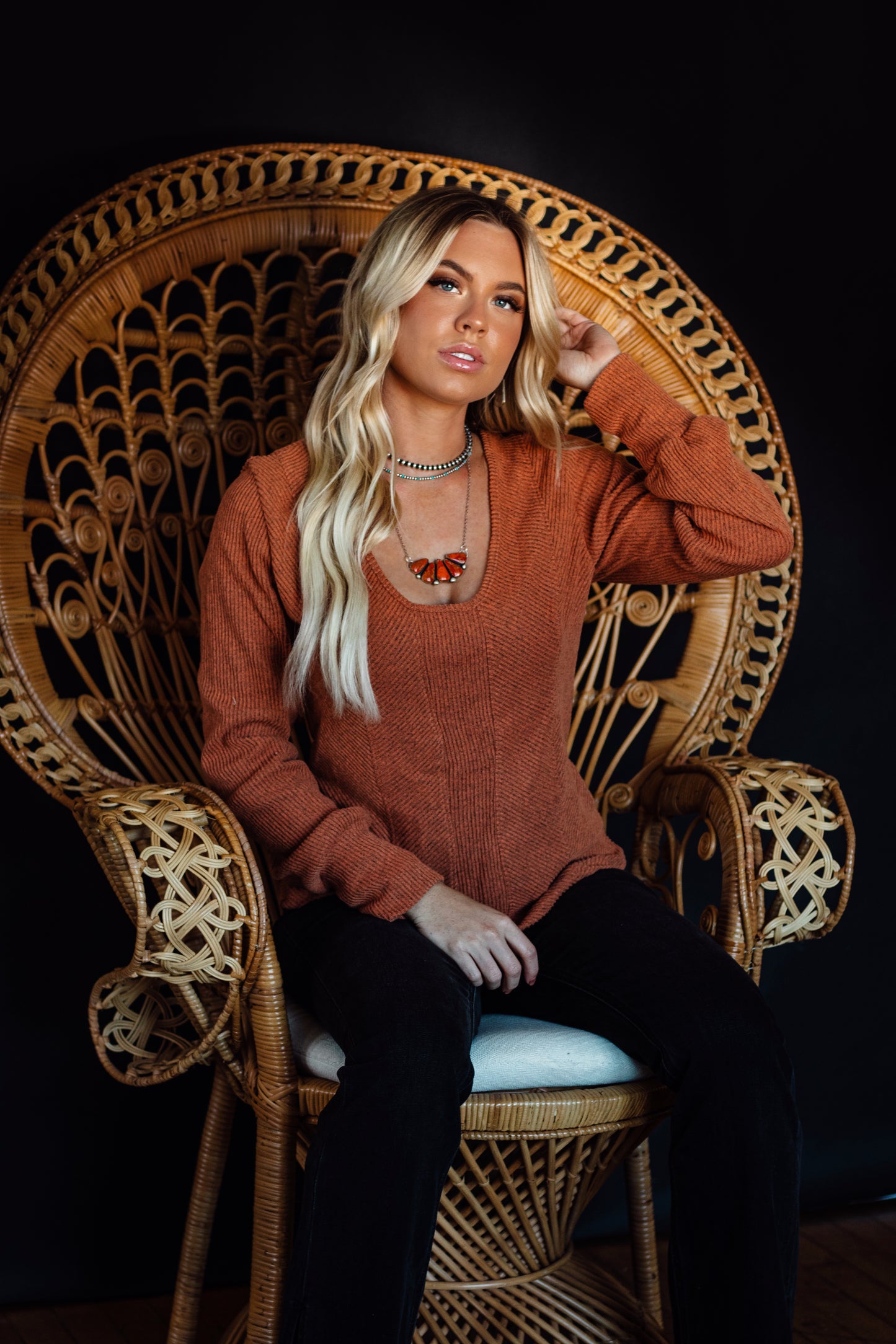 Scoop Neck Long Sleeve