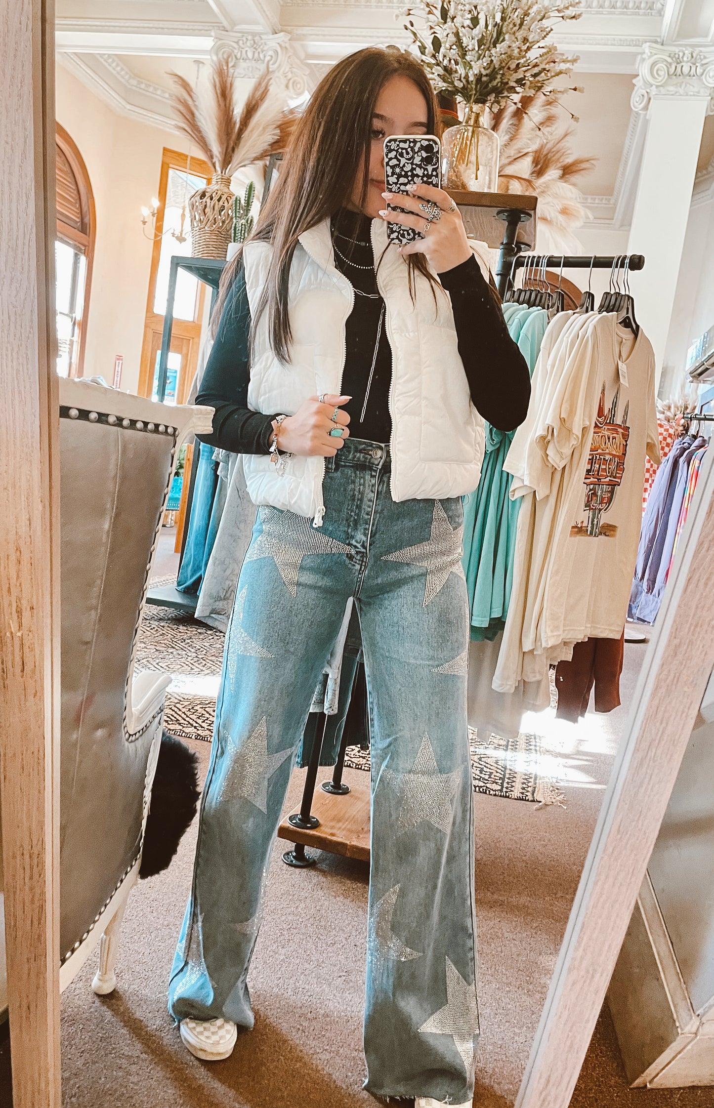 Star Night Wide Leg Jeans