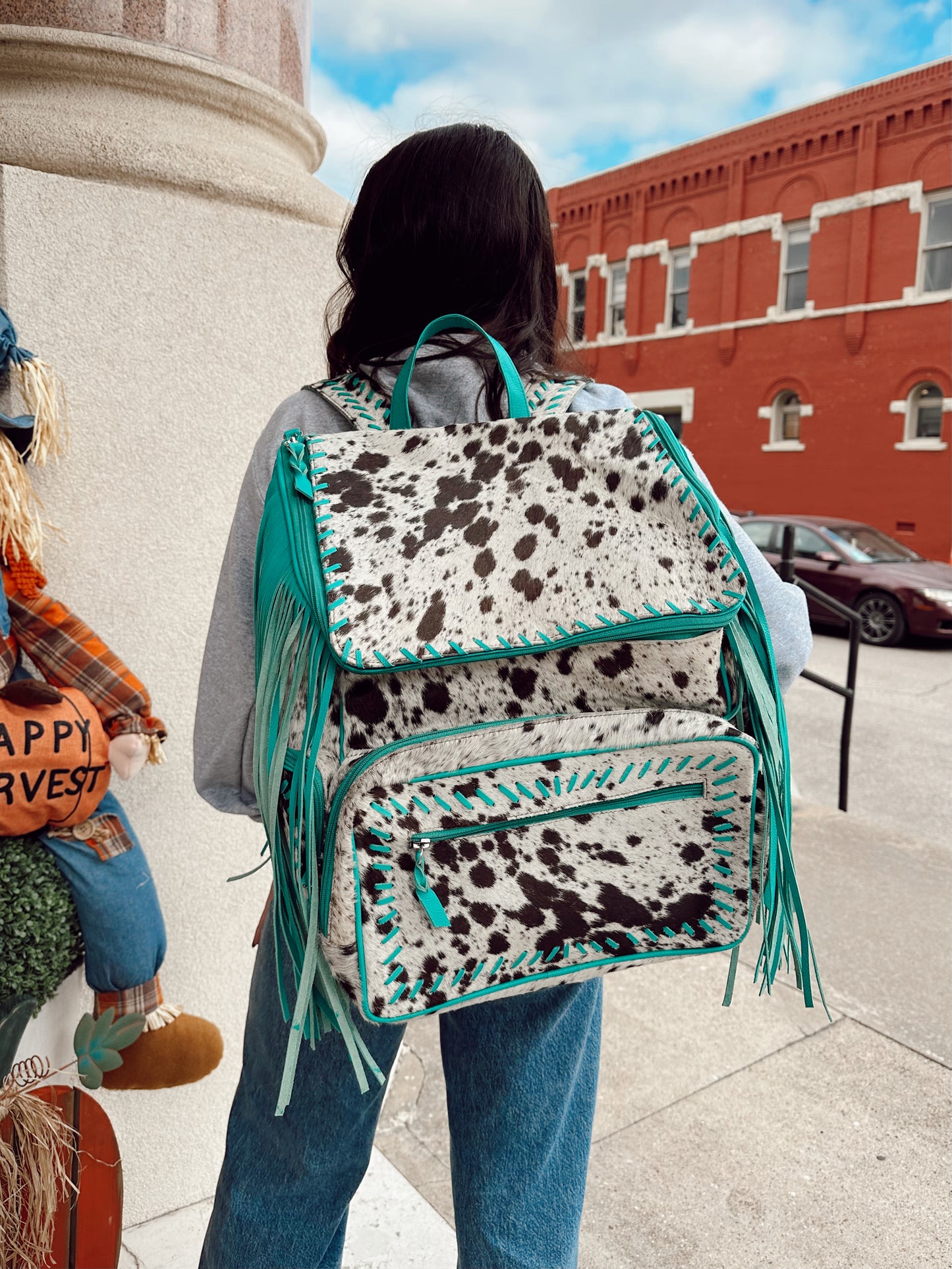 Genuine Cowhide Backpack Large (Pre-Order)