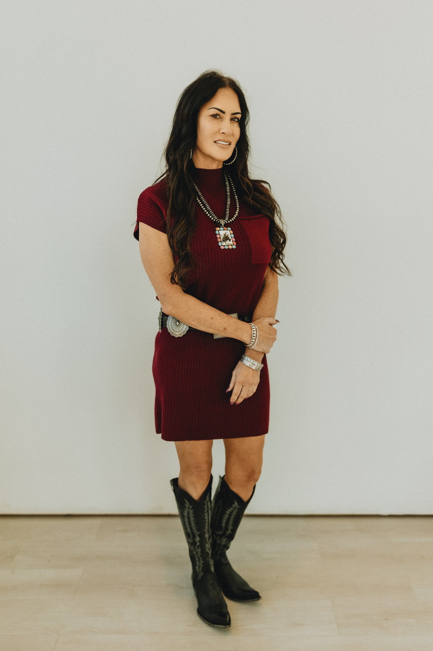 The Maroon Sweater Dress