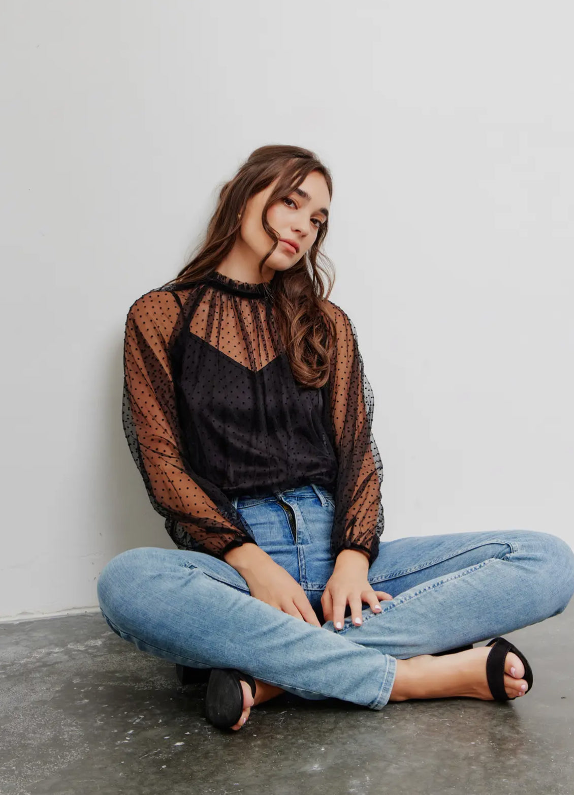 Polka dot top