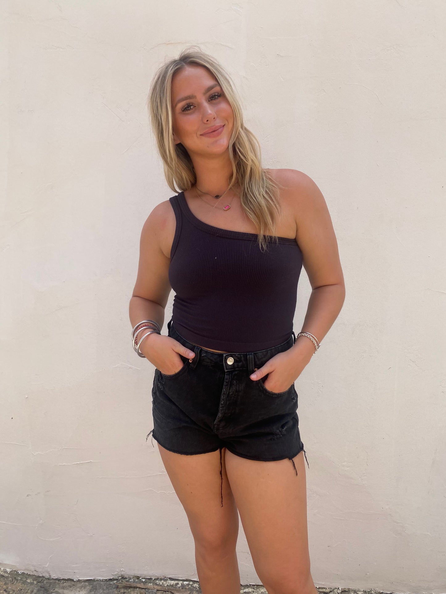 Rachel One Shoulder Tank