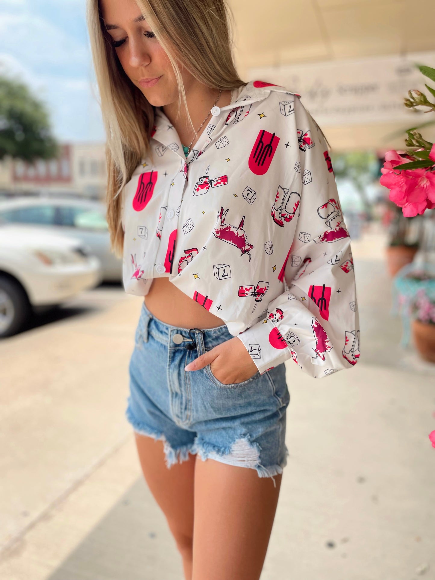High Rise Ripped Rosie Shorts