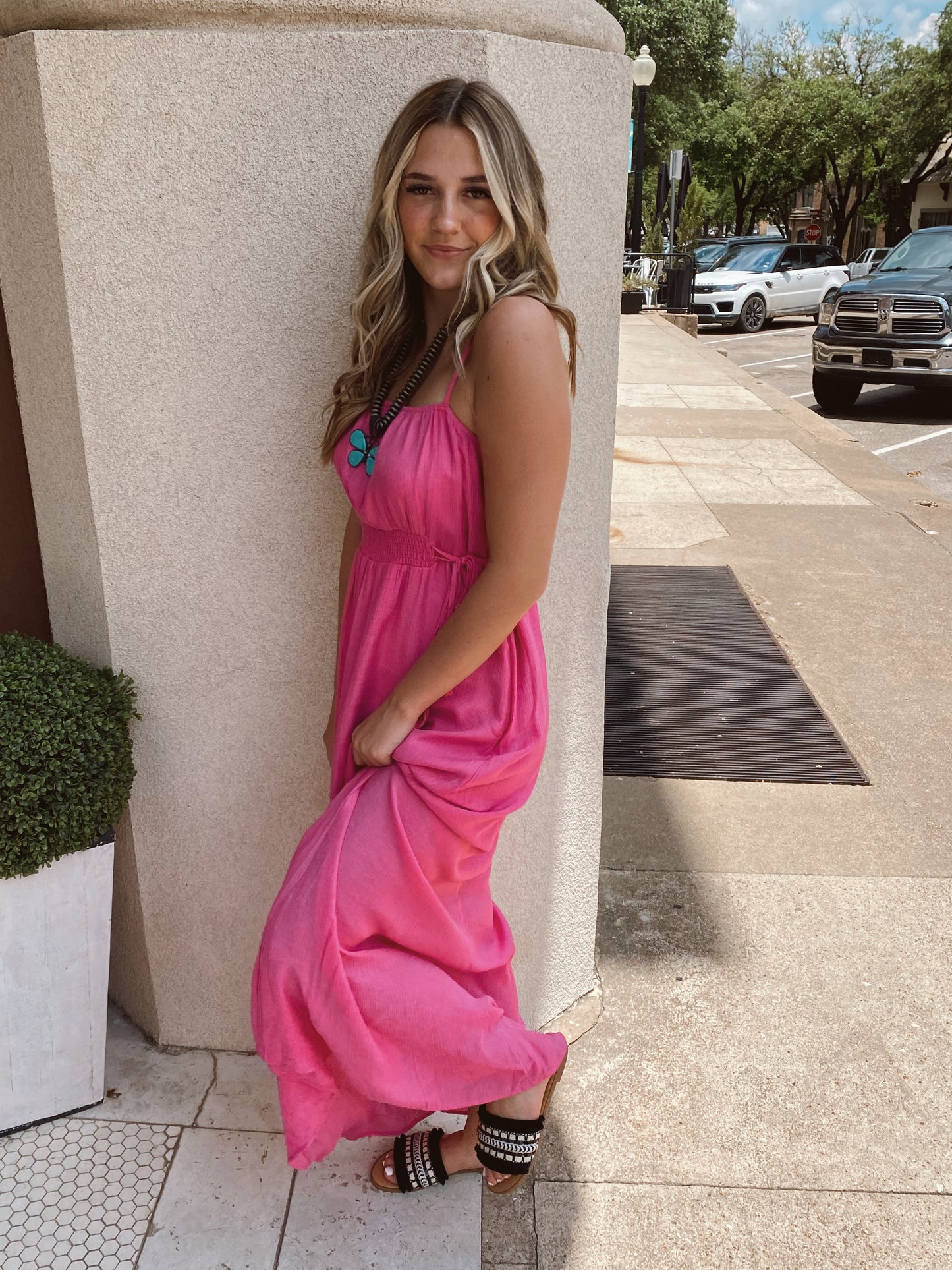 Pink Strap Dress
