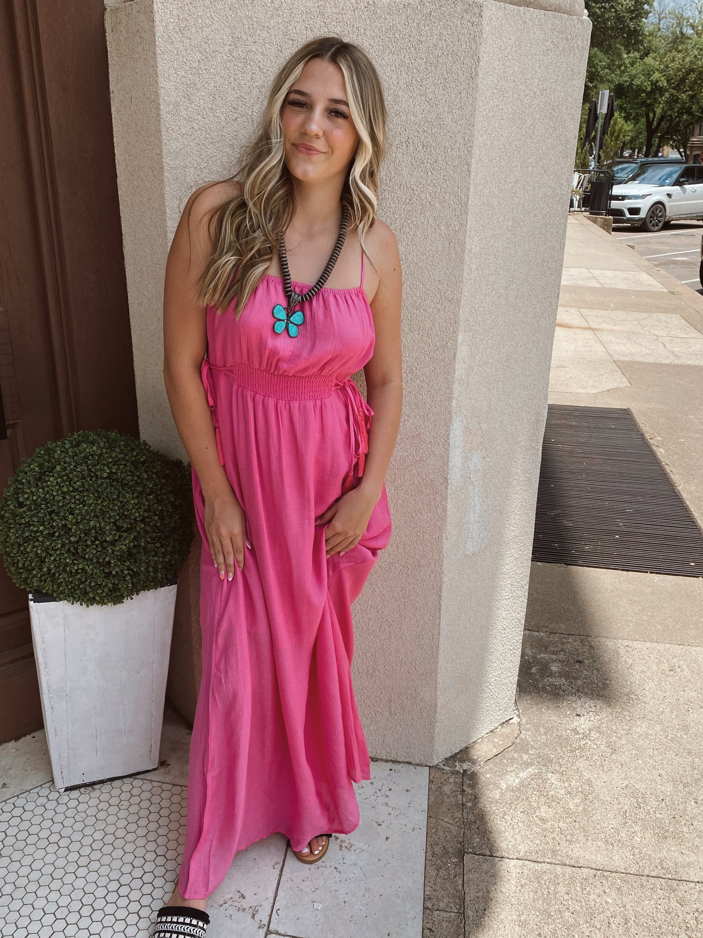 Pink Strap Dress