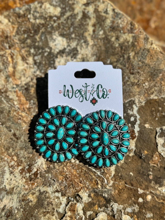 Turquoise Cluster Earring