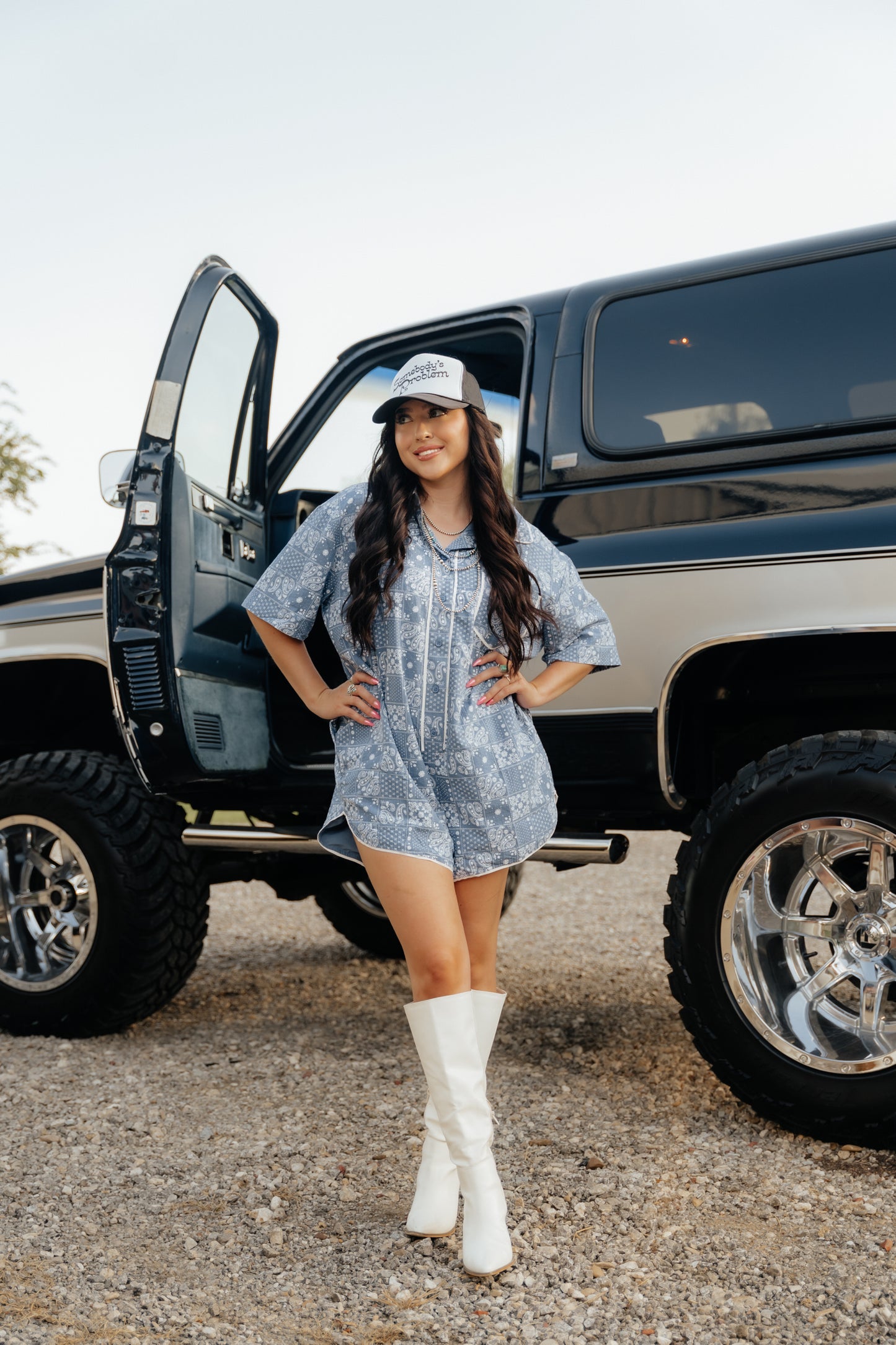 Denim Blue Romper