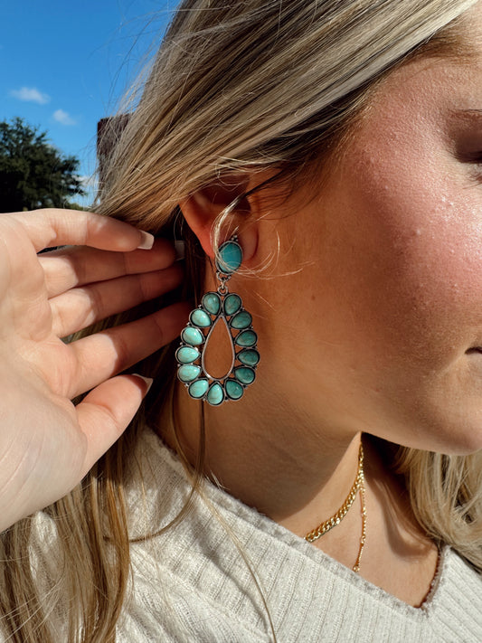 Turquoise Tear Drop Earrings