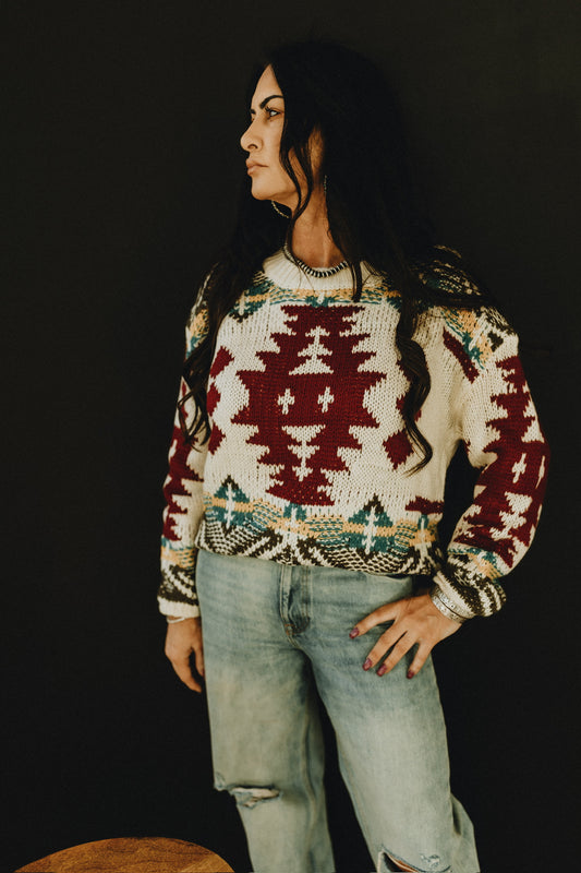 Aztec Jacquard pattern sweater